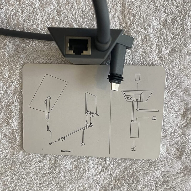 Starlink Adaptador Ethernet Para Red Externa Con Cable Negro