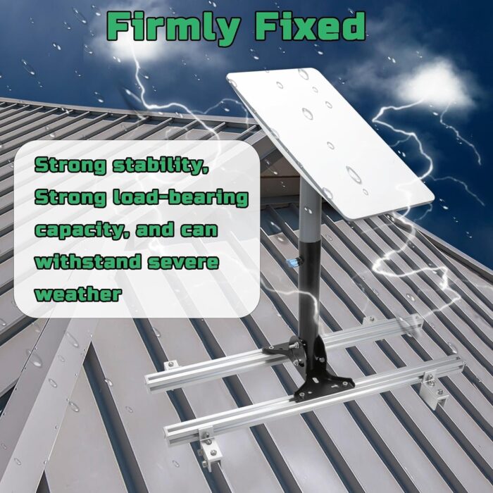 Upgrade Starlink Mount for Standing Seam Metal Roof, Adjustable Starlink Roof Mount for Starlink Internet Kit Satellite, Starlink Pole Mount for Starlink Gen 2