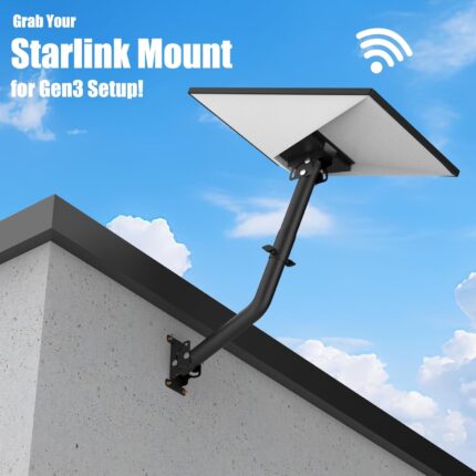 Starlink Gen3 soporte ajustable con adaptador de tubo, resistente a la intemperie, para pared y techo
